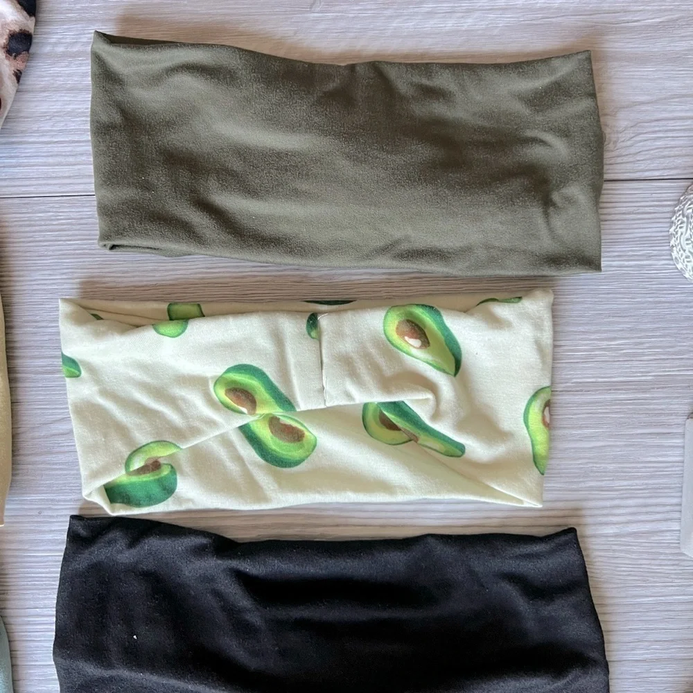 NEUTRAL headbands 8 prints colors and scrunchy EUC